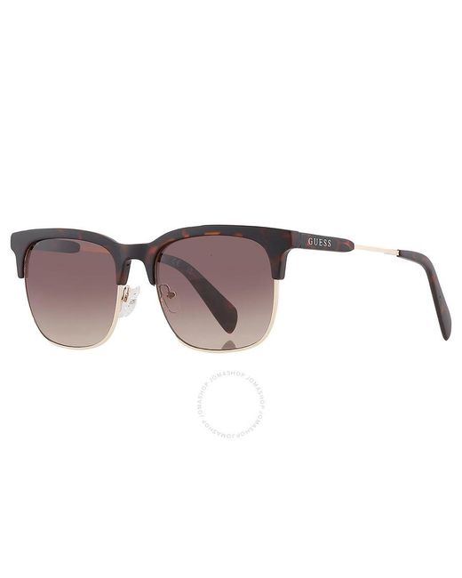 Guess Factory Multicolor Gradient Brown Rectangular Sunglasses Gf0225 52f 54 for men