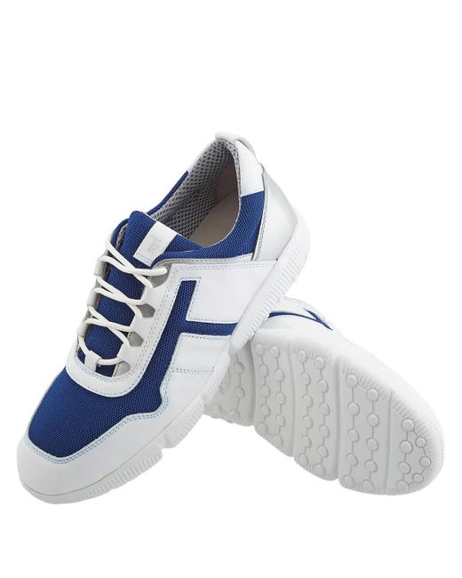 Tod's Blue Leather Lace-up Low-top Sneakers for men