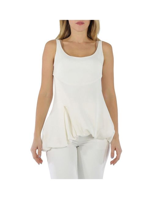 3.1 Phillip Lim White Ladies Exclusive Bubble Hem Tank Top, Brand