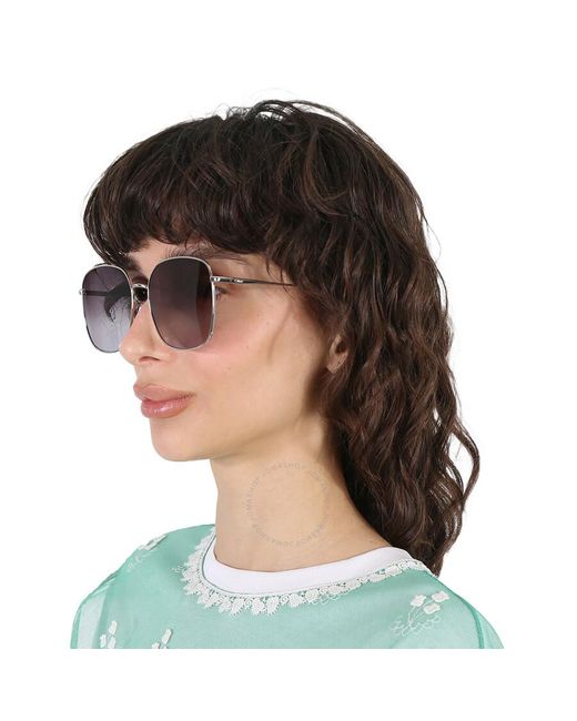 Chloé Purple Grey Square Sunglasses