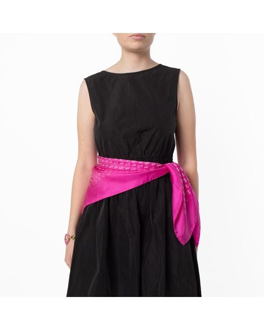 Jimmy Choo Pink Reta Logo Pattern Foulard Scarf for men
