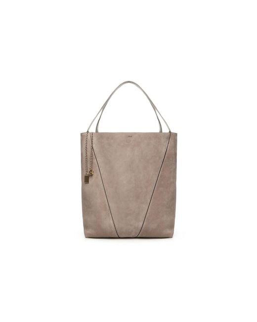 Chloé Natural Chlo Spin Large Tote Bag