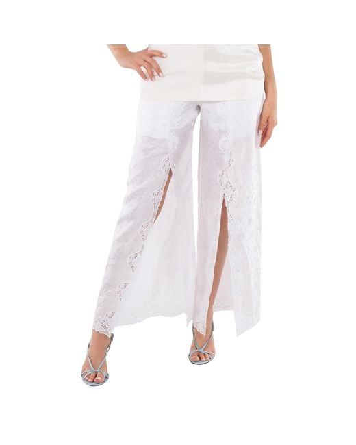 Burberry Pink Floral Embroidered Lace Trousers, Brand Size 10 (Us
