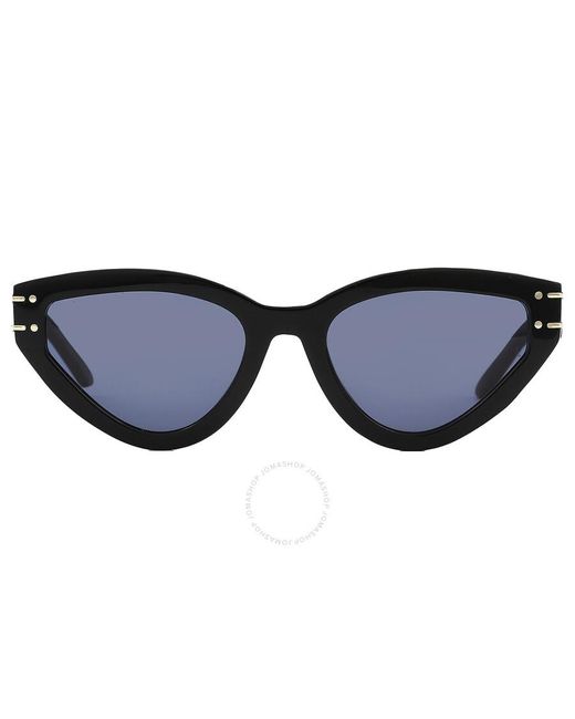 Dior Blue Cat Eye Sunglasses Signature B2u Cd40066u 01v 53