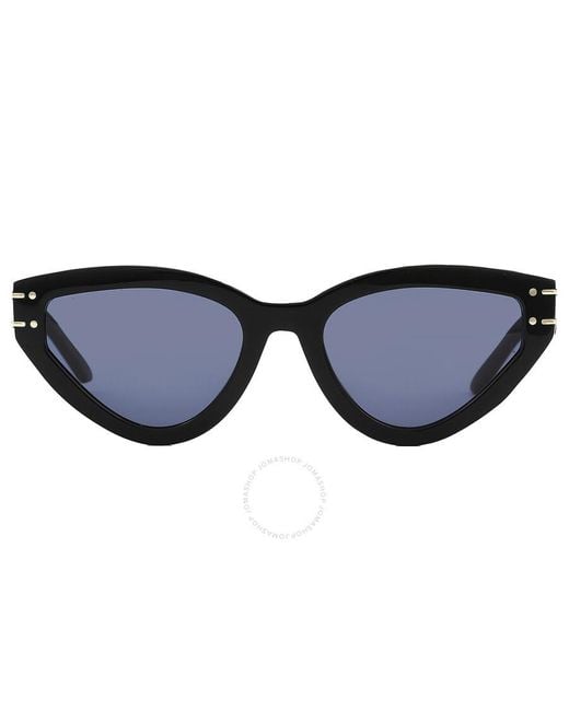 Dior Blue Cat Eye Sunglasses Signature B2u Cd40066u 01v 53