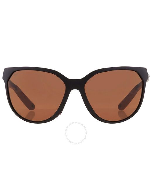 Costa Del Mar Brown Mayfly Copper Polarized Polycarbonate Cat Eye Sunglasses 6s9110 911003 58
