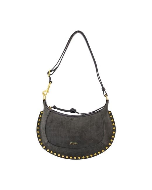 Isabel Marant Black Oskan Moon Shoulder Bag