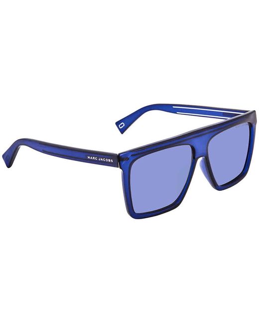Marc Jacobs Blue Sky Mirror Rectangular Mens Sunglasses for Men | Lyst