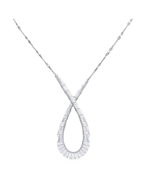 Swarovski Metallic Hyperbola Pendant L Rhodium Shiny