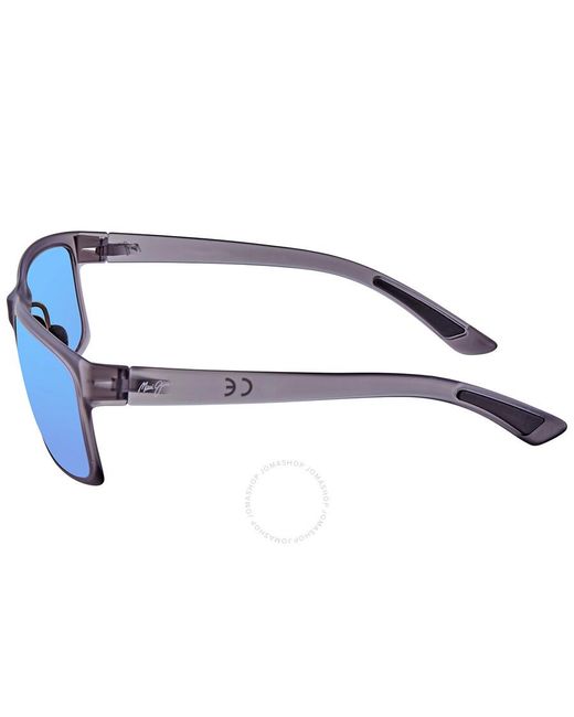 Maui Jim Pokowai Arch Blue Hawaii Rectangular Sunglasses B439-11m 58 for men