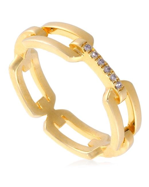Diamanti Per Tutti Metallic Ladies Unchain Diamond Embellished Ring for men