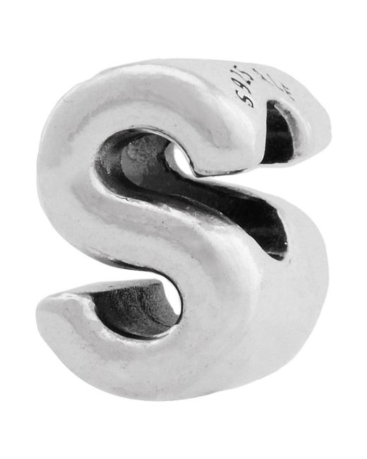 Pandora Black Letter S Charm for men