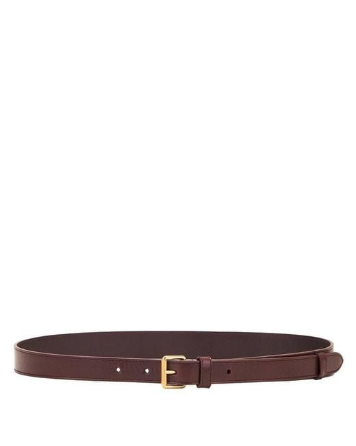 Saint Laurent Brown Tan Motorcycle 2Cm Belt for men