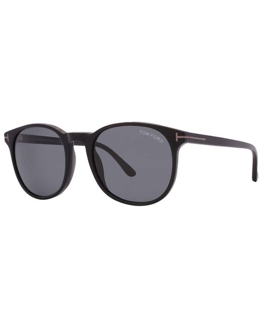 Tom Ford Black Ansel Smoke Oval Sunglasses Ft0858-n 01a 53 for men