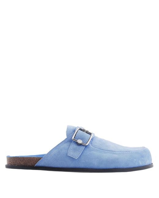 Jimmy Choo Blue Etta Velvet Suede Mules, Brand Size 39 Us for men