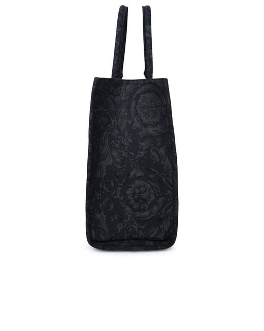 Versace Black Fabric Bag for men