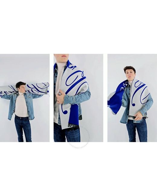 Burberry Blue Wool Scarf main image 0