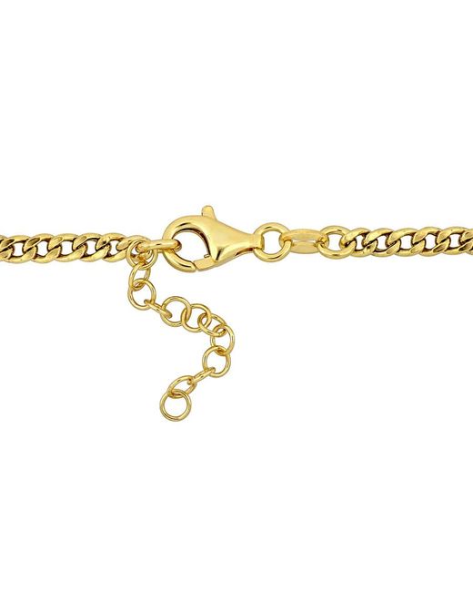 Amour Metallic 9 Mm Cultured Freshwater Natural Shape Pearl Bracelet With Graduating Link Chain