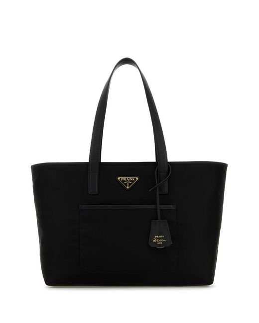Prada Black Re-Nylon Shopping Bag