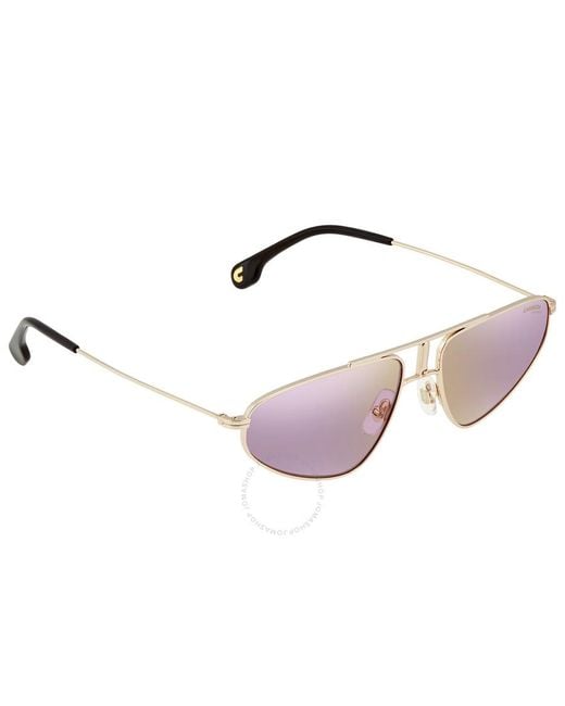 Carrera Pink Violet Mirror Geometric Sunglasses 1021/s 0s9e/13 58