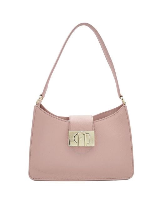 Furla Pink 1927 S Leather Shoulder Bag