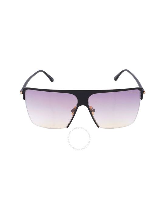 Tom Ford Purple Sofi Grey Square Sunglasses