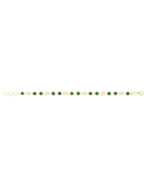 Tresorra Metallic 14K Malachite Geometric Mirror Bracelet