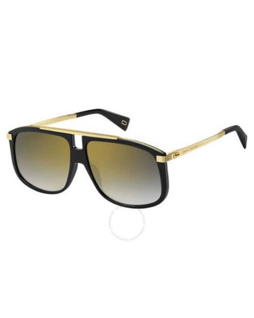 Marc Jacobs Metallic Grey Gold Navigator Sunglasses Marc 243/s 02m2/fq 60 for men