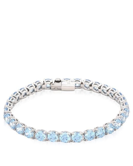 Swarovski Metallic Rhodium Plated Matrix Tennis Bracelet for men