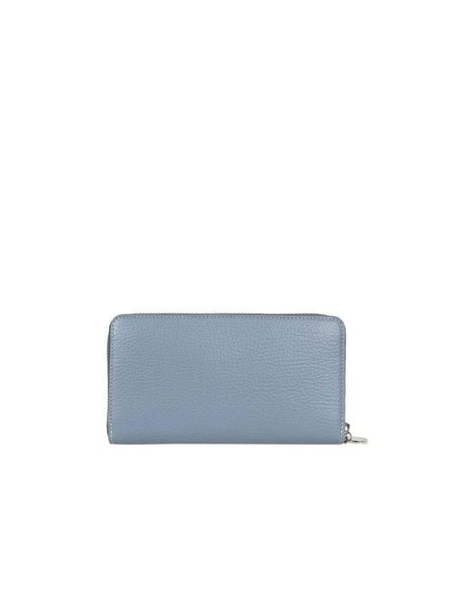 Stella McCartney Blue Logo Continental Wallet for men
