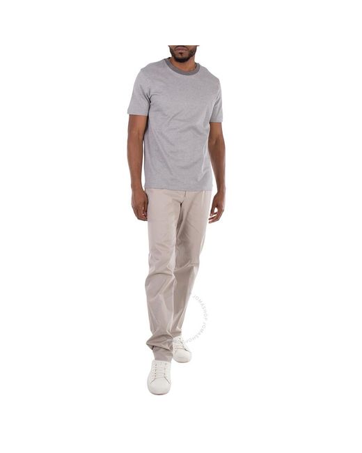 Boss Gray Short Sleeve Crew Neck T-Shirt for men