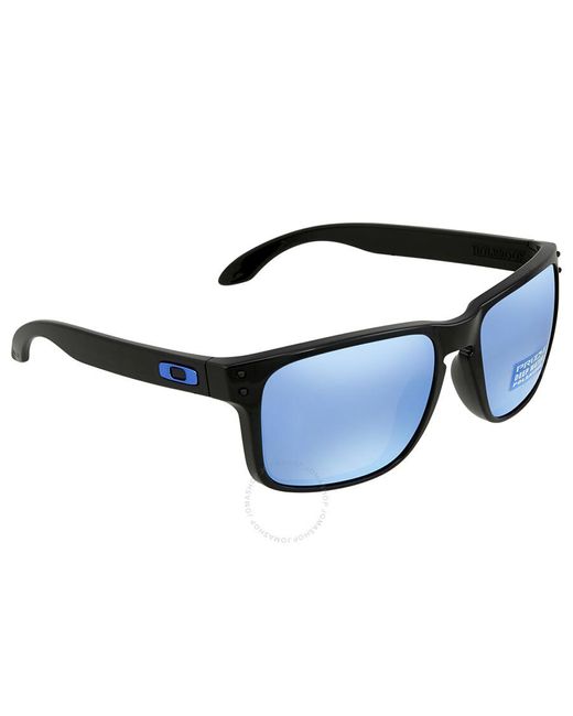 Oakley Blue Holbrook Prizm Deep Water Polarized Square Sunglasses Oo9102 9102c1 57 for men
