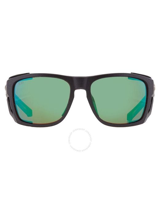 Costa Del Mar King Tide 6 Green Mirror Polarized Glass Wrap Sunglasses 6s9112 911202 58 for men