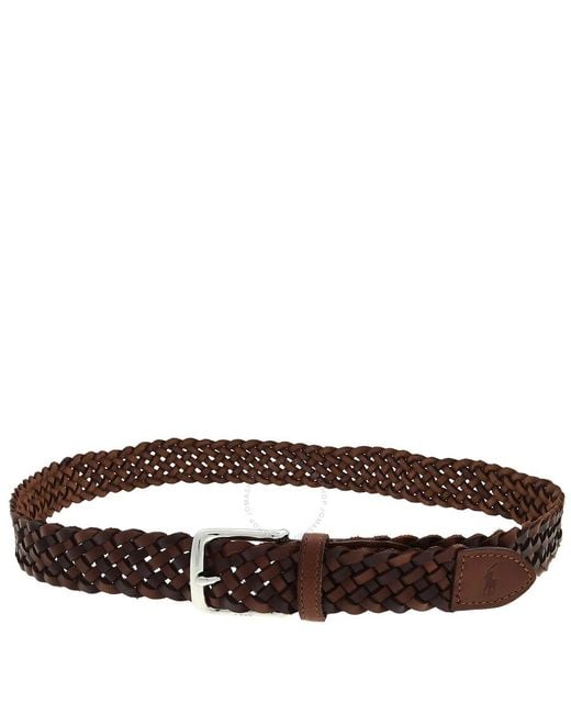 ベルト POLO RALPH LAUREN / PONY LOGO BRAIDED BELT BROWN Polo Ralph Lauren Polo Pony Braided Leather Belt, in Brown