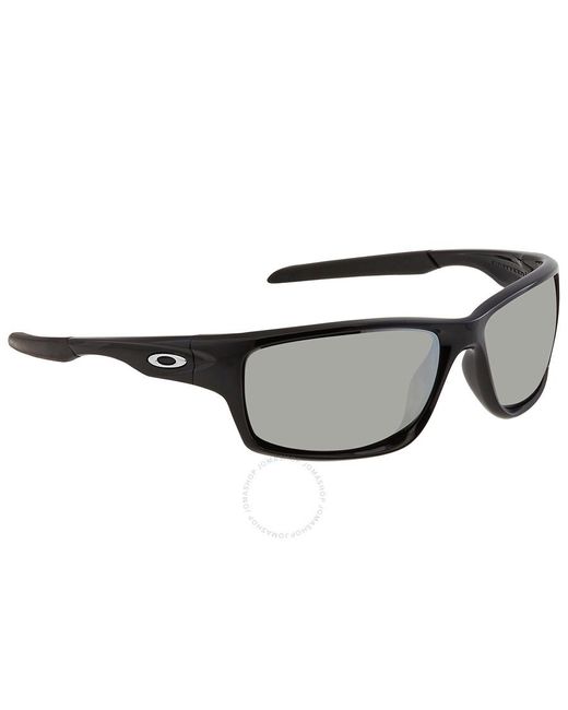 Oakley Gray Canteen Polarized Chrome Iridium Rectangular Sunglasses