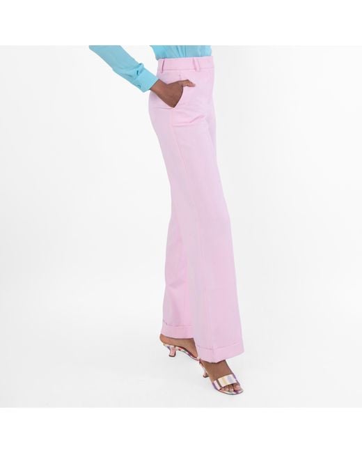 Moschino Pink Ladies Straight-Leg Trousers