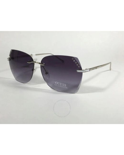 Guess Factory Blue Smoke Gradient Butterfly Sunglasses Gf0384 10b 61