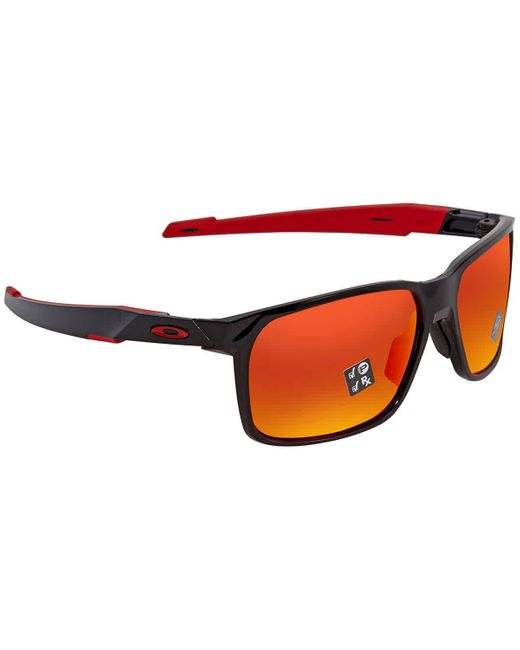 Oakley Orange Portal X Prizm Ruby Polarized Square Sunglasses Oo9460 946005 for men