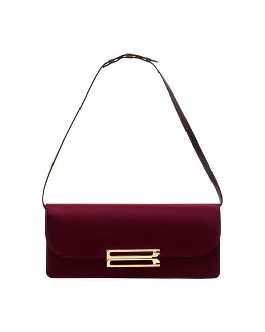 Victoria Beckham Purple Clutch Burgundy