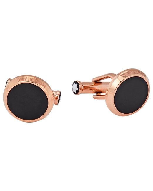 Montblanc Brown Meisterstuck Rose Pvd Cufflinks for men