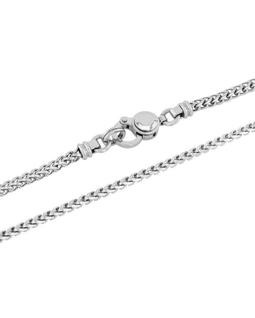 Robert Alton Metallic Stainless Steel 4Mm Franco With Fancy Mechanical Clasp Chain for men