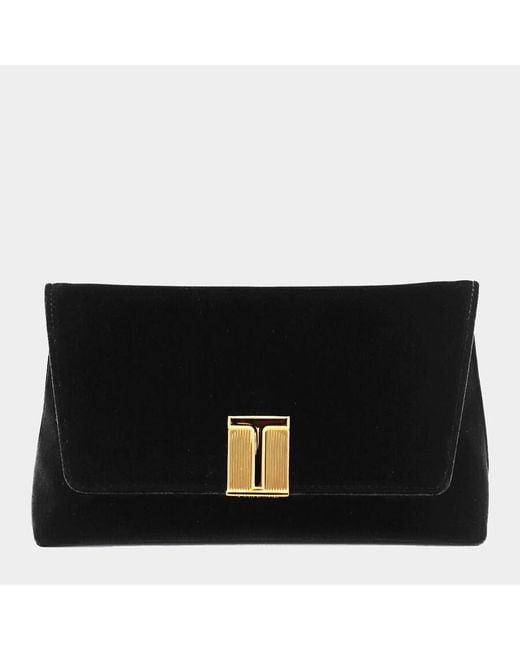 Tom Ford Black Velvet And Viscose Shoulder Bag