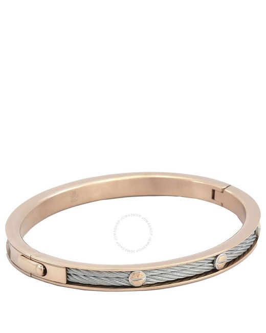 Charriol Brown Forever Eternity Pvd Steel Cable Bangle