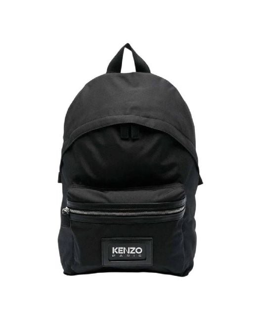 KENZO Black Graphy Embossed Backpack for men