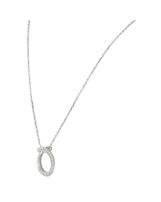 Swarovski Metallic Dextera Pendant Round Rhodium Shiny Crystal
