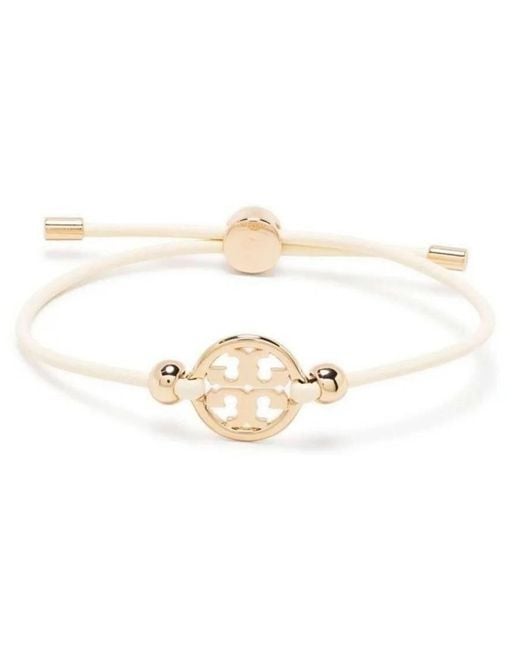 Tory Burch Metallic Miller Logo Plaque Slider Bracelet