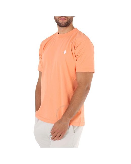 Marcelo Burlon Orange Cross Logo Regular Cotton T-shirt for men