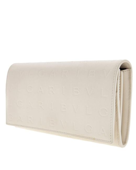BVLGARI Natural Logo Infinitum Large Leather Wallet for men