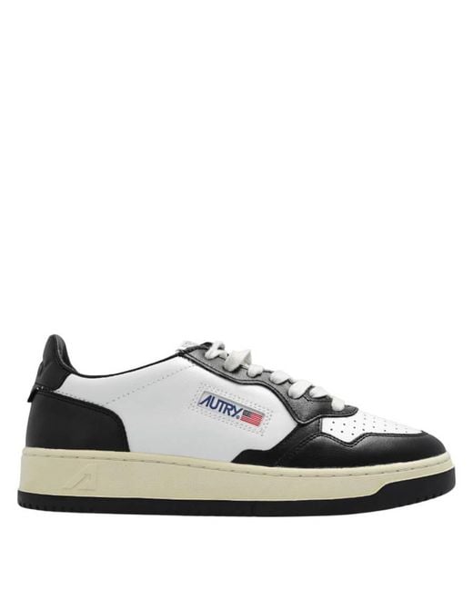 Autry White Medalist Low Bicolor Sneakers, Brand Size 37 Us for men