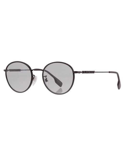 Burberry Metallic Light Grey Round Sunglasses Be3148d 100187 51